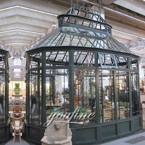 Small Outdoor Backyard Wrought Iron Gazebo to put the statues design